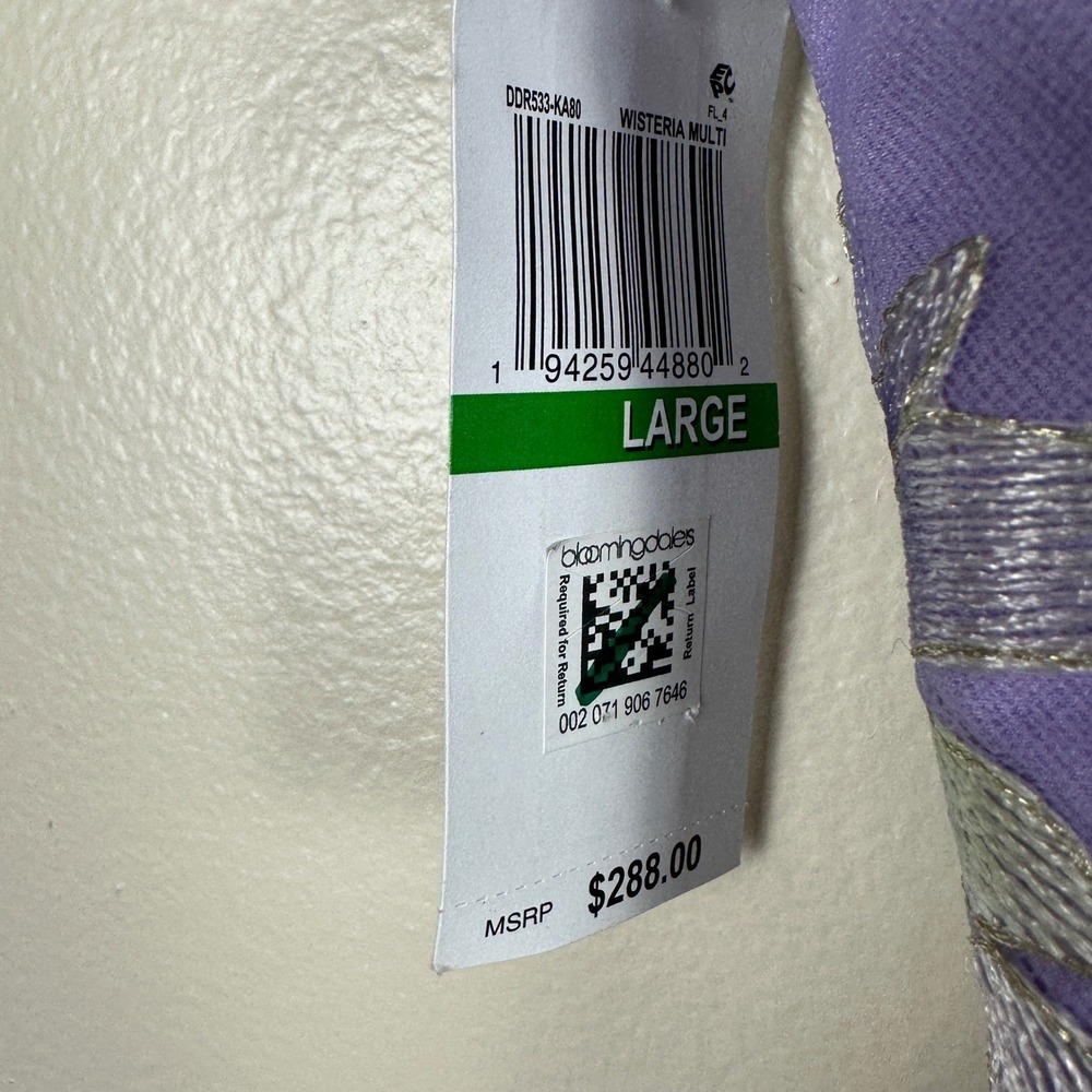 Dress The Population Womens L Blakely Midi Dress Wisteria Multi Floral Purple - Picture 5 of 12